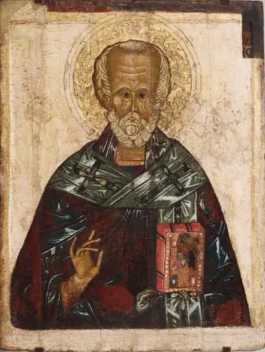 Pyhä Nikolaus, venäläinen ikoni, by tekijä ei tiedossa