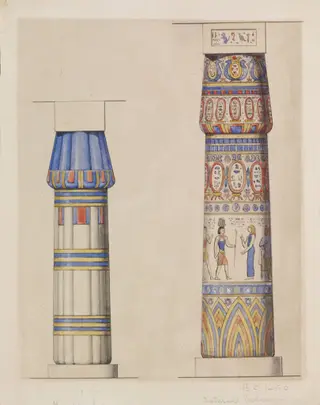 Temple of Luqsor  B.C.1490  Lateral Column Temple of Karnak  B.C.1490