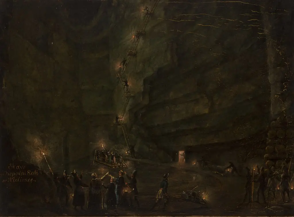 Pond in the Salt Mine at Wieliczka, by Teodor Baltazar Stachowicz