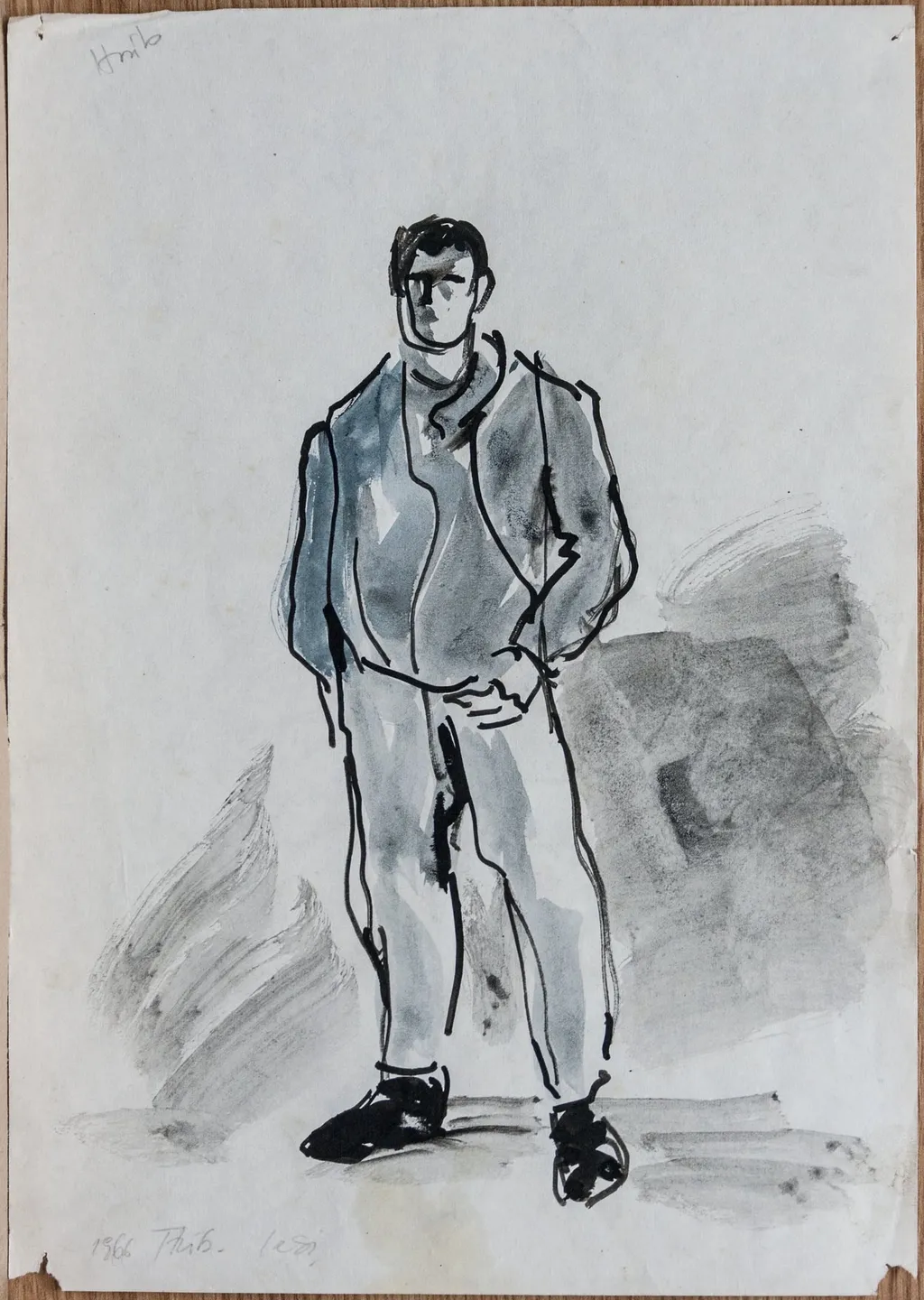 Bărbat în picioare, by Teodor Hrib, 1950