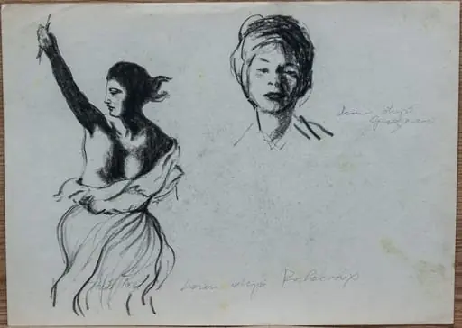 Desen după Delacroix și Grigorescu