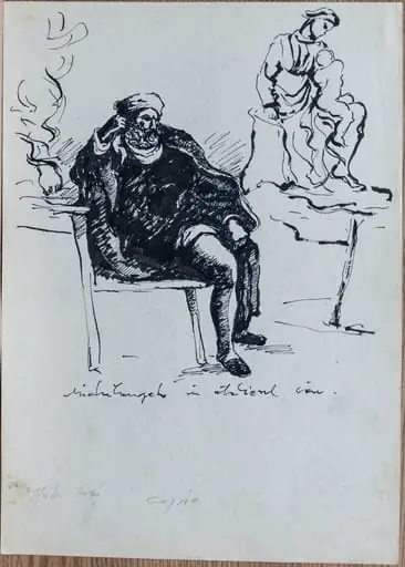 Michelangelo în atelierul său - Copie