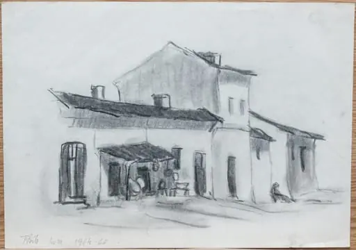 Peisaj cu casă, by Teodor Hrib