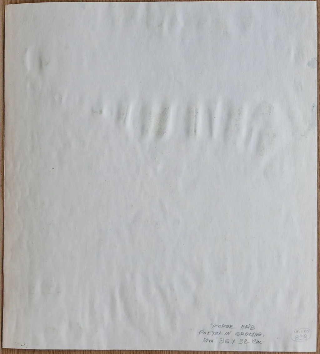 Poetul în grădină, by Teodor Hrib, 1950