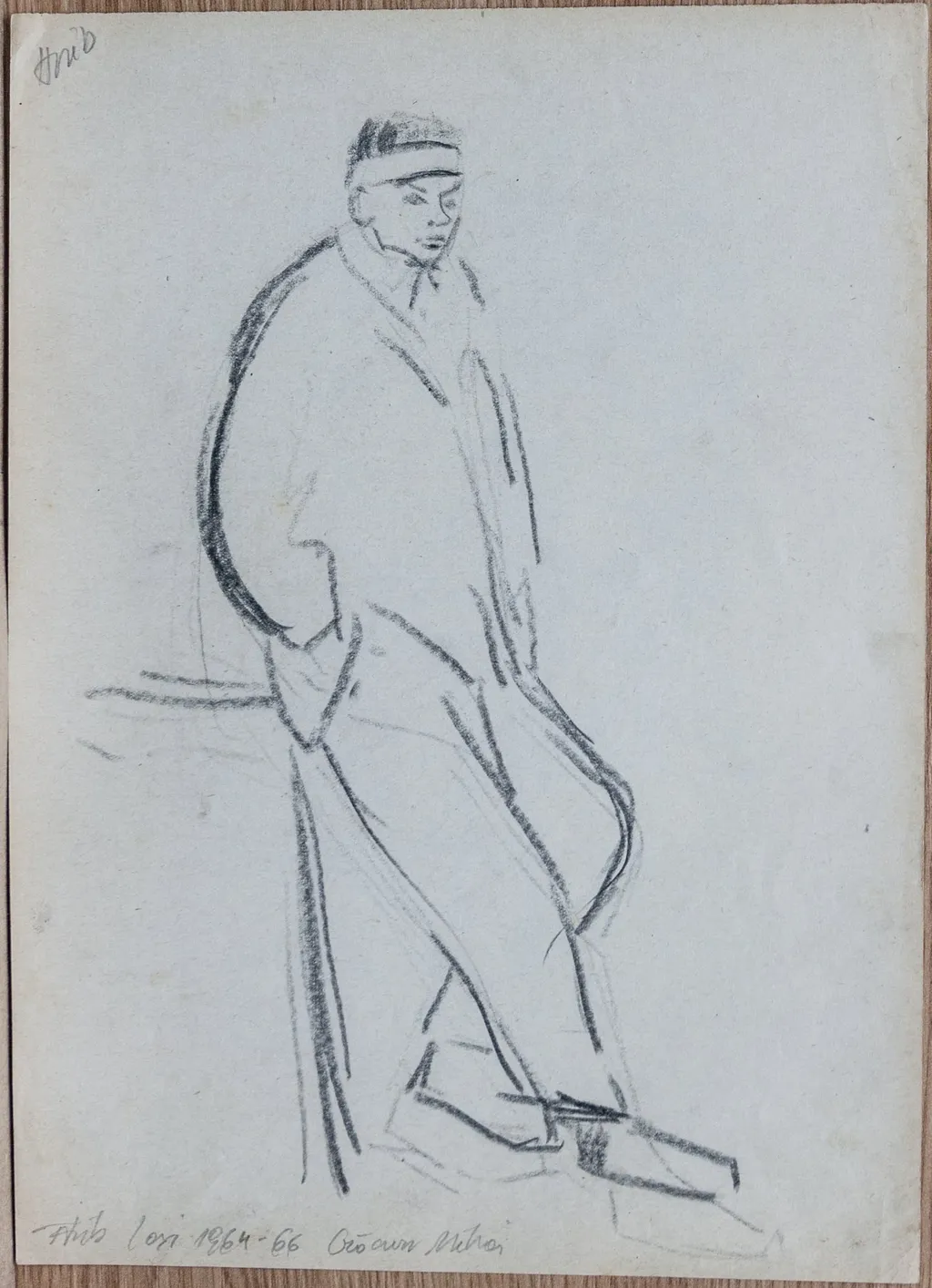 verso: Portret, by Teodor Hrib, 1950