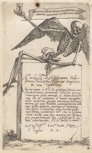Seated Figure of Death with an Hourglass, by Teodoro Filippo di Liagno