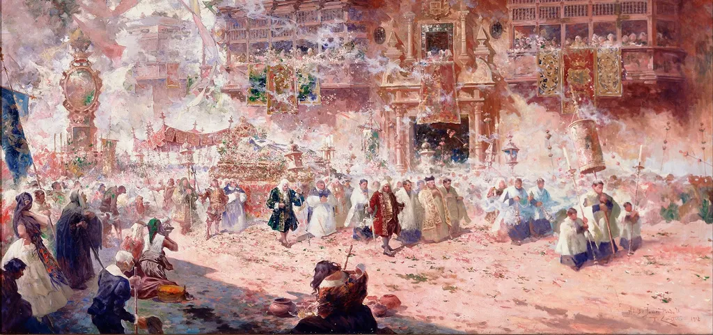 Funeral of Saint Rose, by Teófilo Castillo, oil, 1918