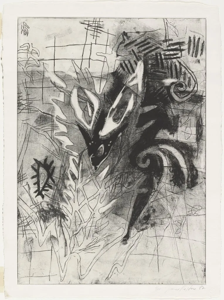 Untitled, by Terence La Noue, ink, 1987