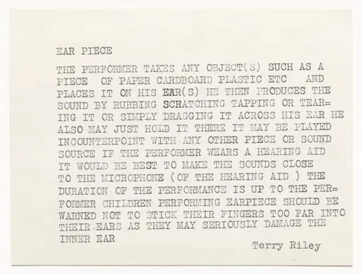 Untitled, by Terry Riley