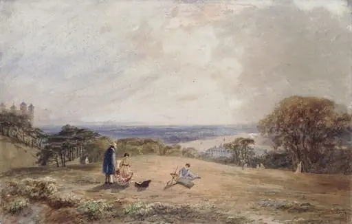 Greenwich Hill with the Observatory and the Thames, by Thales Fielding