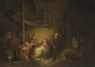 The adoration of the shepherds, by Christian Wilhelm Ernst Dietrich