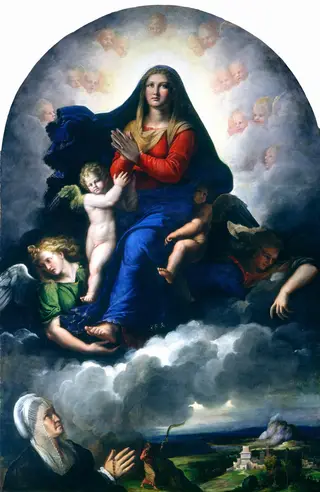 The Apparition of the Virgin, by Girolamo da Carpi