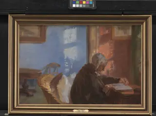 The Artist's Mother Ane Hedvig Brøndum in the Red Room