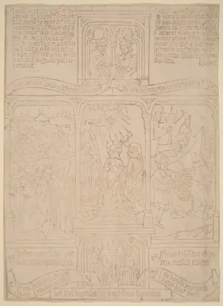 The Baptism of Christ; Pharoah Passing through the Red Sea; Joshua and Caleb