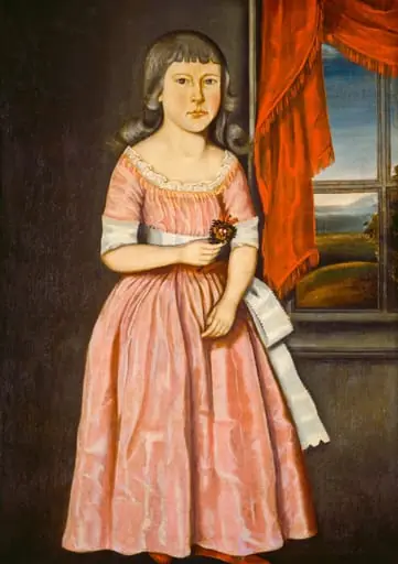 Girl in a Pink Dress, by The Beardsley Limner
