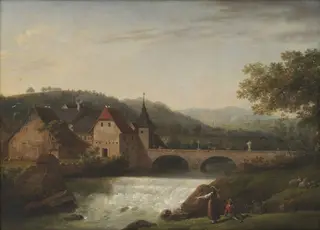 The Bridge and the Waterfall at Dornach, Switzerland