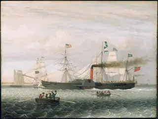 The Britannia Entering Boston Harbor