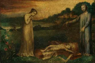The Christ Child asleep on a cross