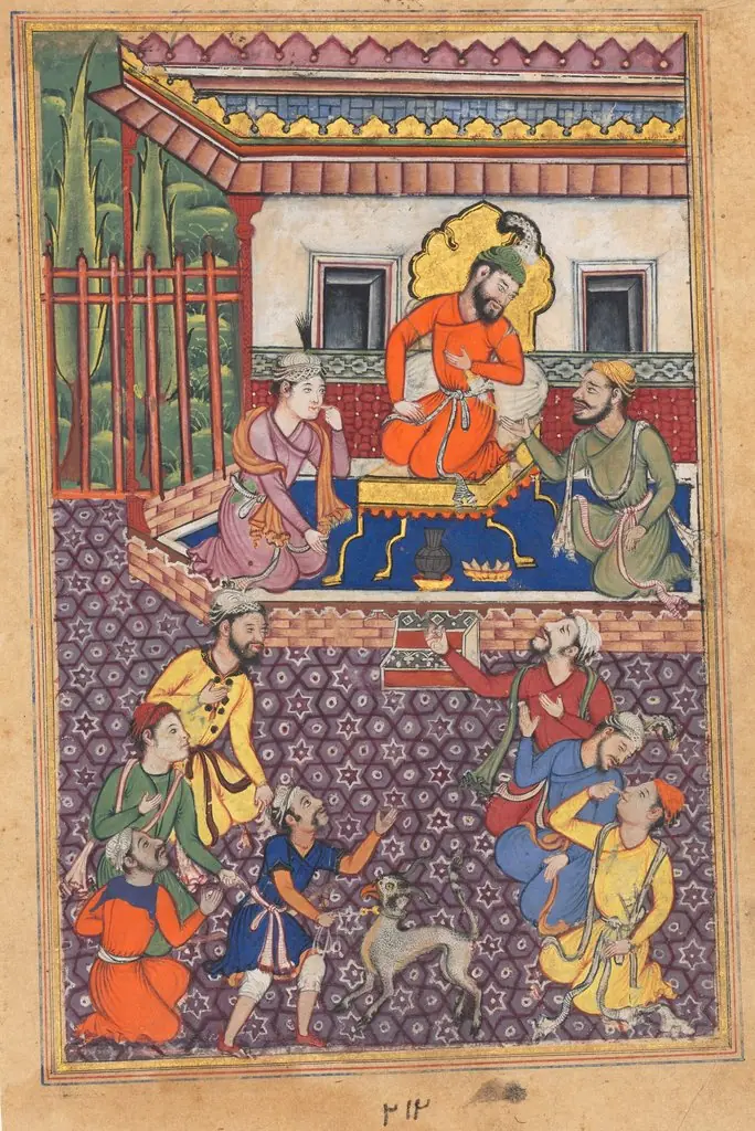 The court of the Raja of Ujjain, from a Tuti-nama (Tales of a Parrot): Forty-sixth Night