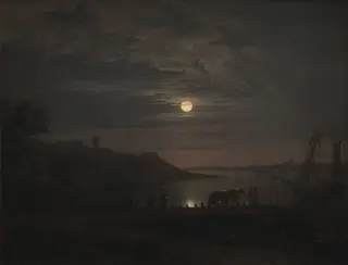 The Crossing over the Little Belt at Snoghøj. Moonrise
