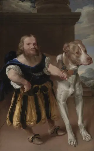 The Elector of Saxony's Italian Dwarf, Giachomo Favorchi with Princess Magdalene Sibylle's Dog, Raro