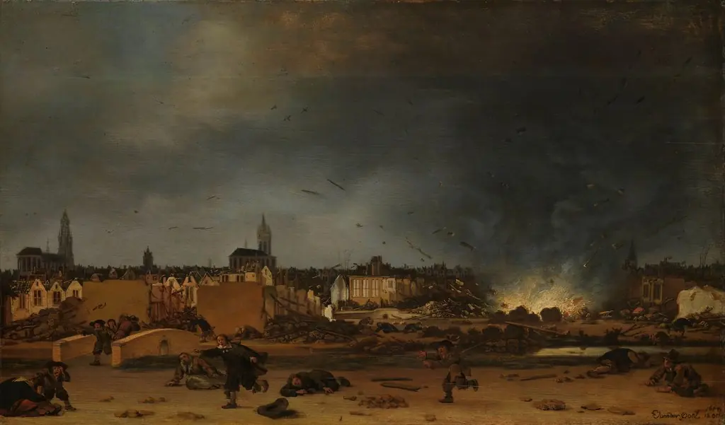 The explosion of the powder magazine in Delft, 12 October 1654