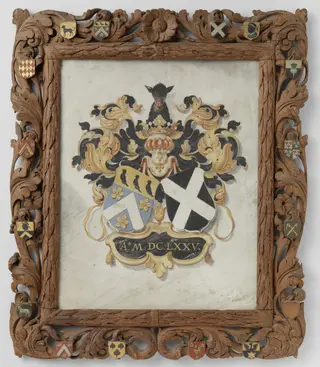 The family shields of Jan Boudaen Courten and Anna Maria Hoeufft