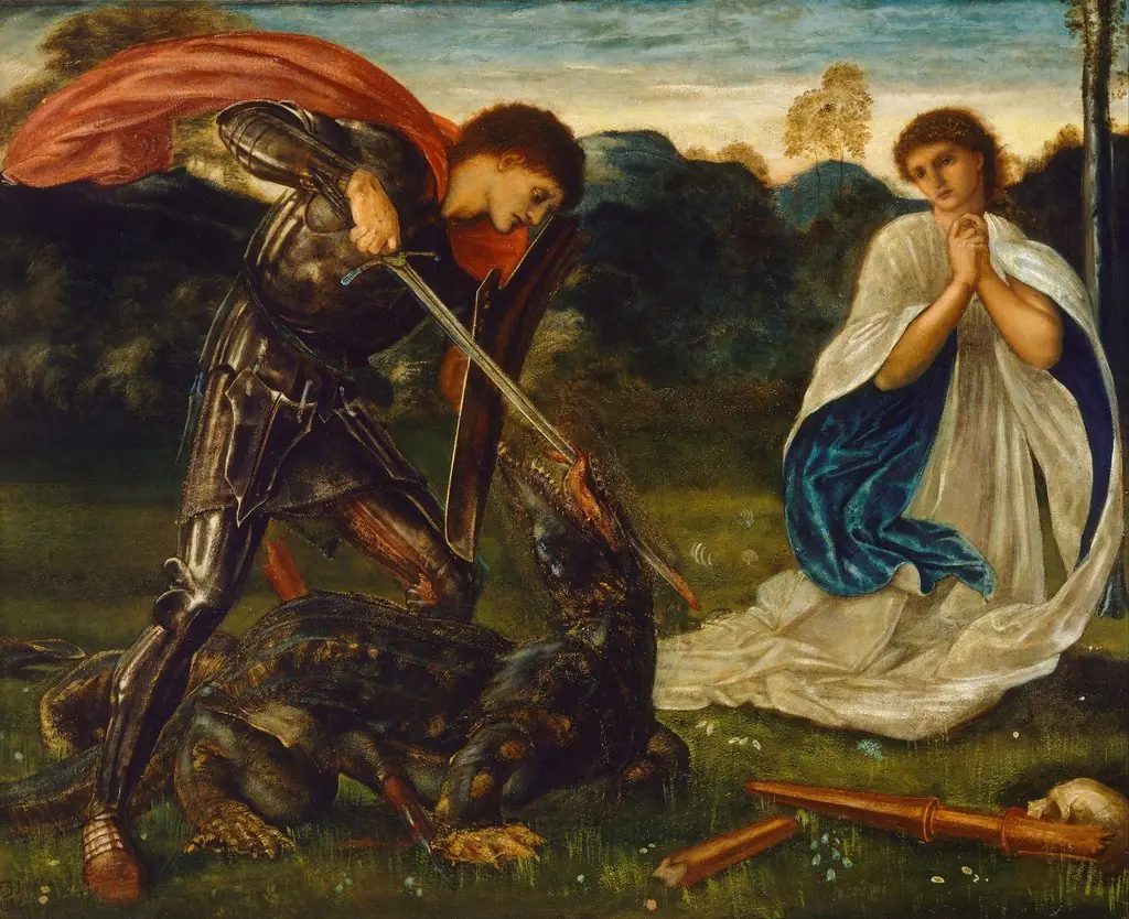 The fight: St George kills the dragon