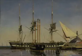 The Fregate "Niels Juel" near the Main Guard on Nyholm