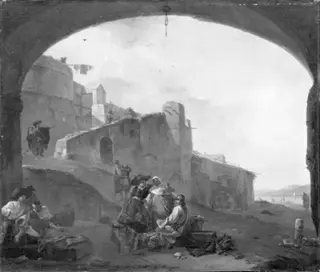 The Gipsy Woman Telling the Soldiers their Fortunes