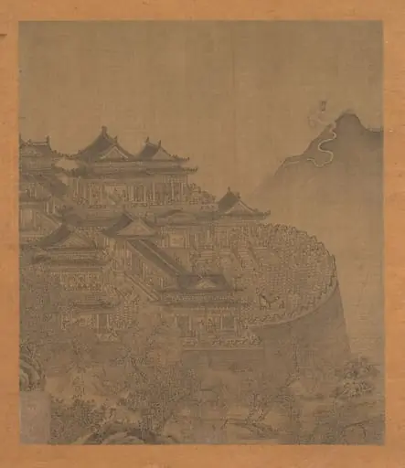 元     佚名     倣夏永    呂洞賓過岳陽樓    冊頁|明   佚名   呂洞賓過岳陽樓圖   冊頁|The Immortal Lü Dongbin Appearing over the Yueyang Pavilion, 1499