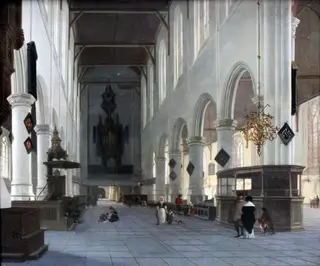 The Interior of the Oude Kerk in Delft