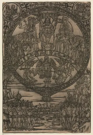 The Last Judgment in the Presence of the Saints and the Archangel Michael