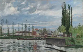 The Lock at Pontoise, by Camille Pissarro