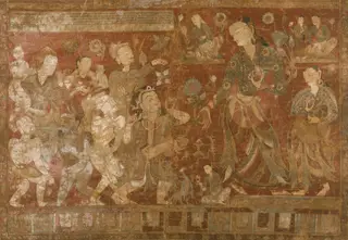 The Mahasiddha (Great Adept) Vanaratna (1384-1468) Receiving Abhishekha (Initiation) from Sita Tara (White Tara)