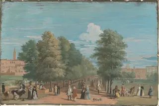The Mall from Saint James' Park, by Marco Ricci