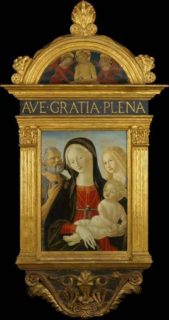 The Man of Sorrows with Two Angels, 1470