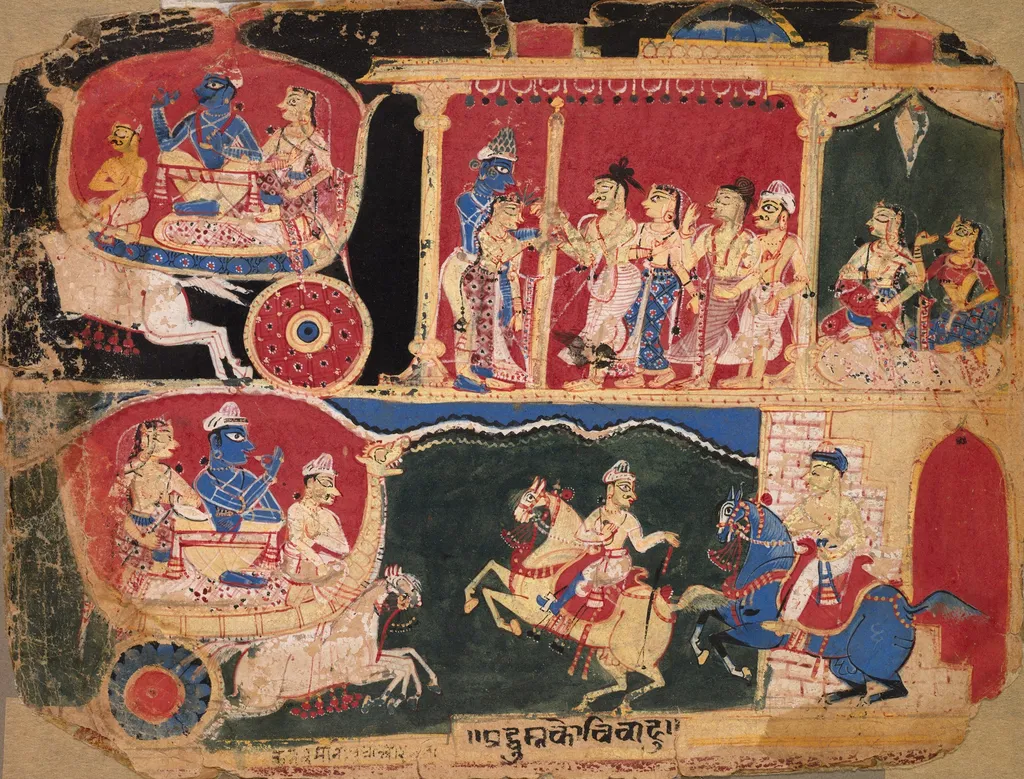 The Marriage of Pradyumna and Rukmavati, page from a Bhagavata Purana, unspecified, 1537