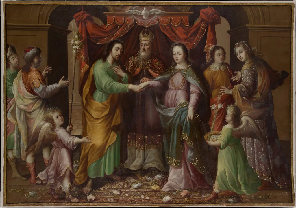 The Marriage of the Virgin, oil, 1696
