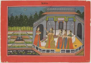 The Month of Chaitra (March-April), from a manuscript of the Barahmasa ("Twelve Months")