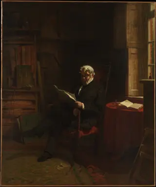 The Morning Paper, by John Ferguson Weir