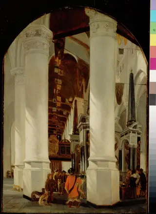 The Nieuwe Kerk at Delft with the Tomb of Willem the Silent, by Emanuel de Witte