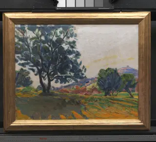 The Olive Grove. With Cagnes in the Background. Against the Light