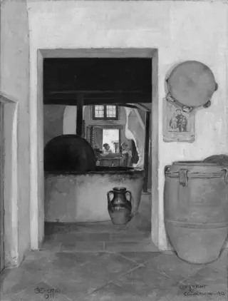 The Olive Oil Press, Capri, by Charles Caryl Coleman