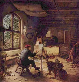 The painter in his studio