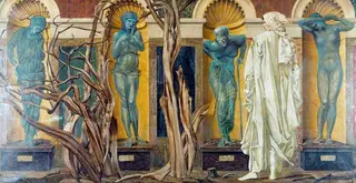 The Pilgrim outside the Garden of Idleness (scene from the 'Roman de la rose')