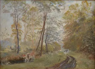 The River Sorteaa near Mejlgaard Manor, Jutland
