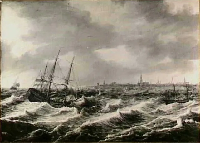 The Roads of Vlissingen, oil, 1696