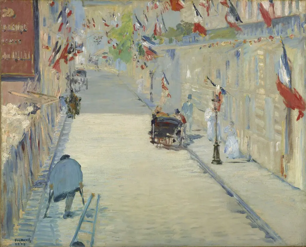 The Rue Mosnier Dressed with Flags