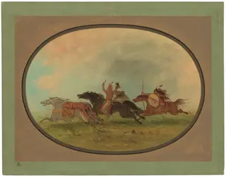 The Scalper Scalped - Pawnees and Cheyennes, by George Catlin